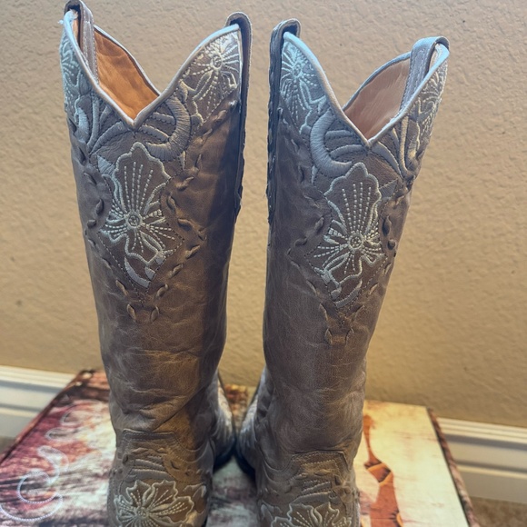 Old Gringo Brown/Bone Cowboy Boot - Size 9 - Picture 4 of 10